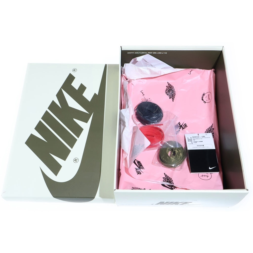 NIKE(ナイキ) ×TRAVIS SCOTT WMNS AIR JORDAN 1 LOW OG トラヴィススコット ウィメンズ エアジョーダン1 ローカットスニーカー マルチカラー US8/25cm DZ4137-106 レディース