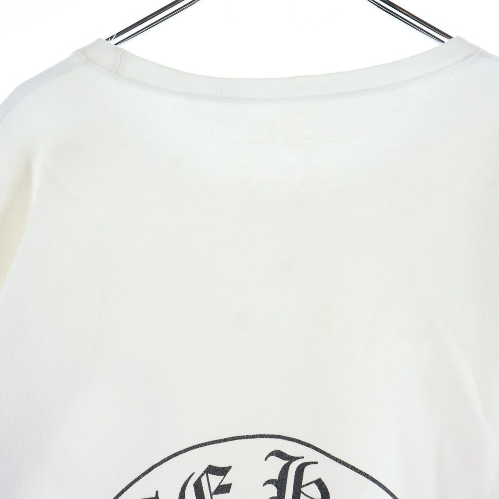 CHROME HEARTS(クロムハーツ) SWTSHRT PLVR 袖フローラルバックホースシュープリントスウェット ホワイト