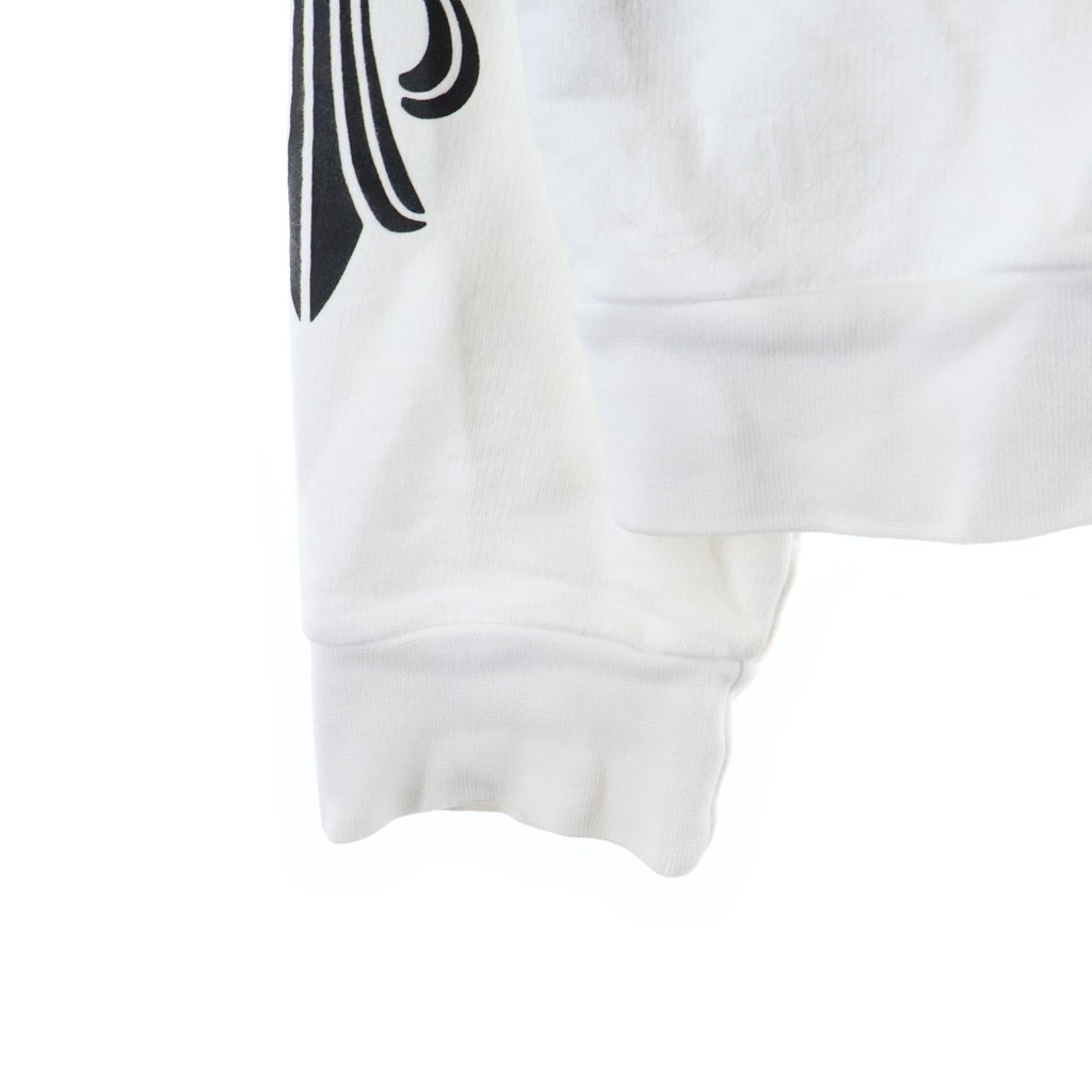 CHROME HEARTS(クロムハーツ) SWTSHRT PLVR 袖フローラルバックホースシュープリントスウェット ホワイト