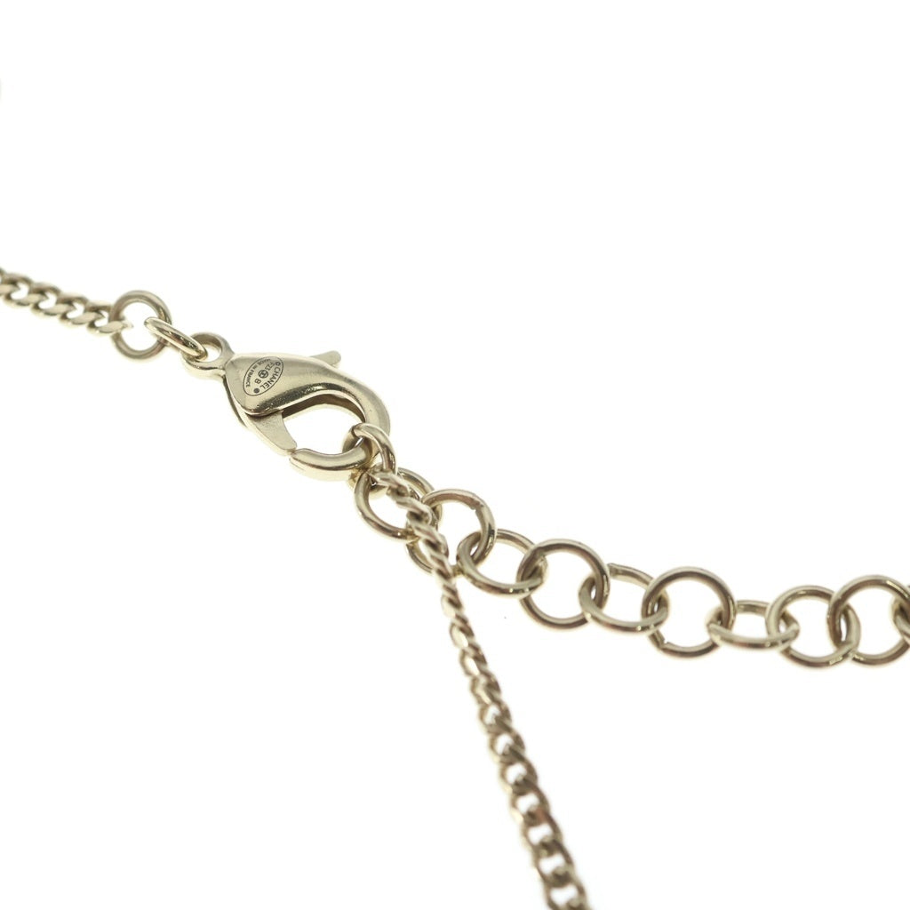 CHANEL(シャネル) ハートラインストーンロゴ ココマーク ロングフェイクパール ネックレス ゴールド レディース