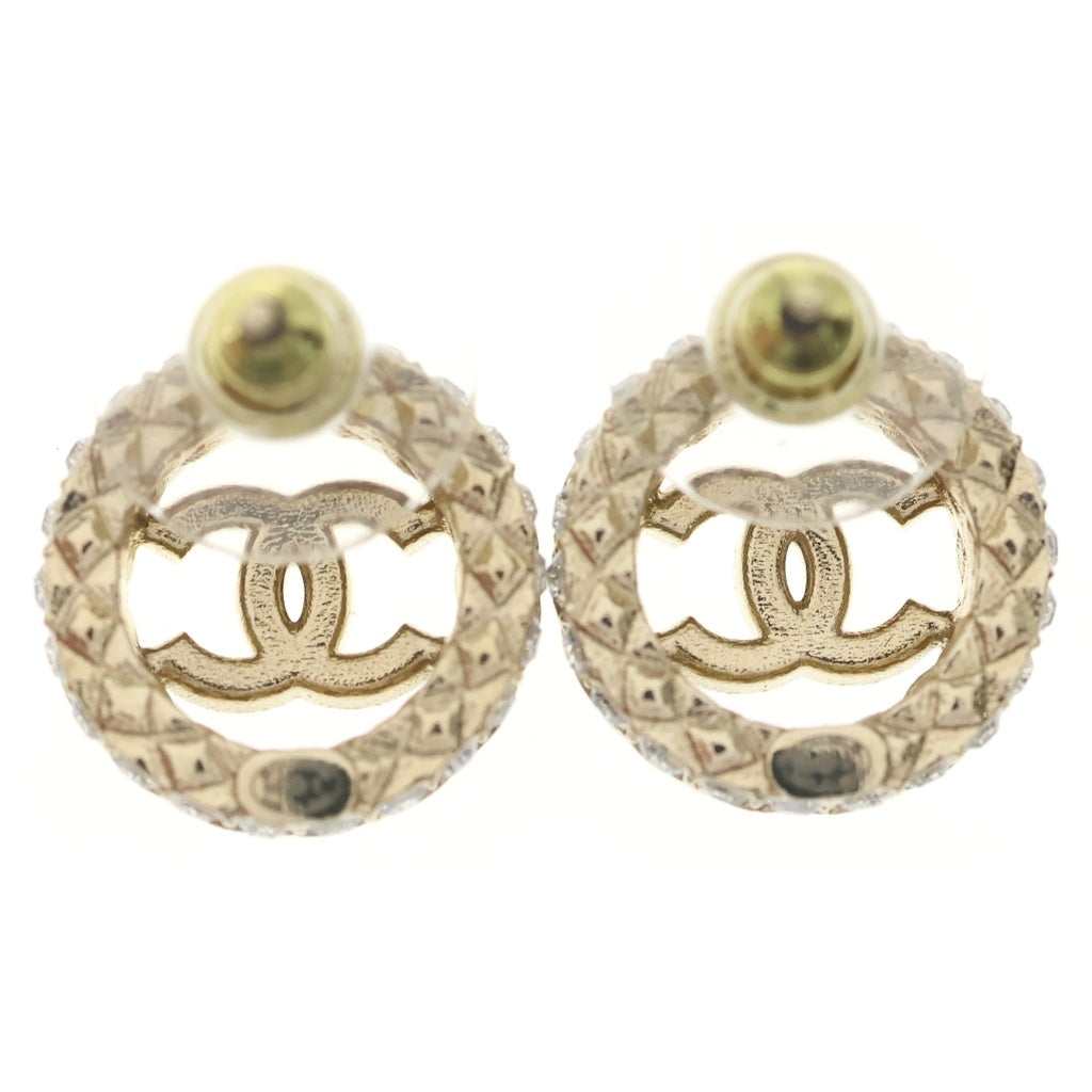 CHANEL(シャネル) ココマークラインストーンピアス ゴールド AB3657 レディース