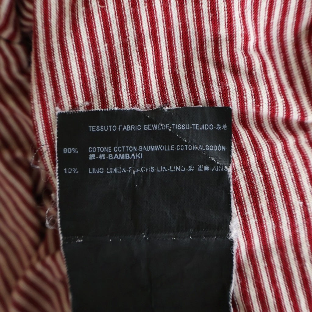 SAINT LAURENT PARIS(サンローランパリ) カサンドラ刺繍 クルーネック半袖ボーダーTシャツ レッド/ホワイト 331324 Y2BB1