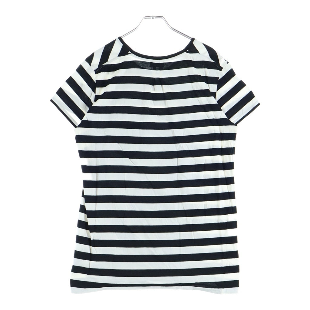 SAINT LAURENT PARIS(サンローランパリ) 14SS エディ期 クルーネック半袖ボーダーTシャツ ブラック/ホワイト 343717 Y2E01