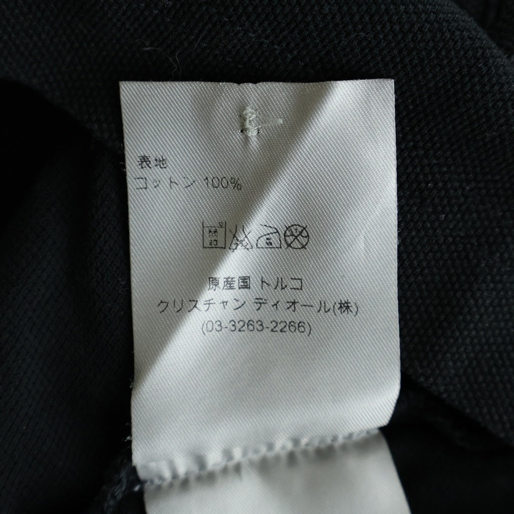 Dior HOMME(ディオールオム) BEE刺繍 鹿の子 半袖ポロシャツ ブラック 163IP802P124