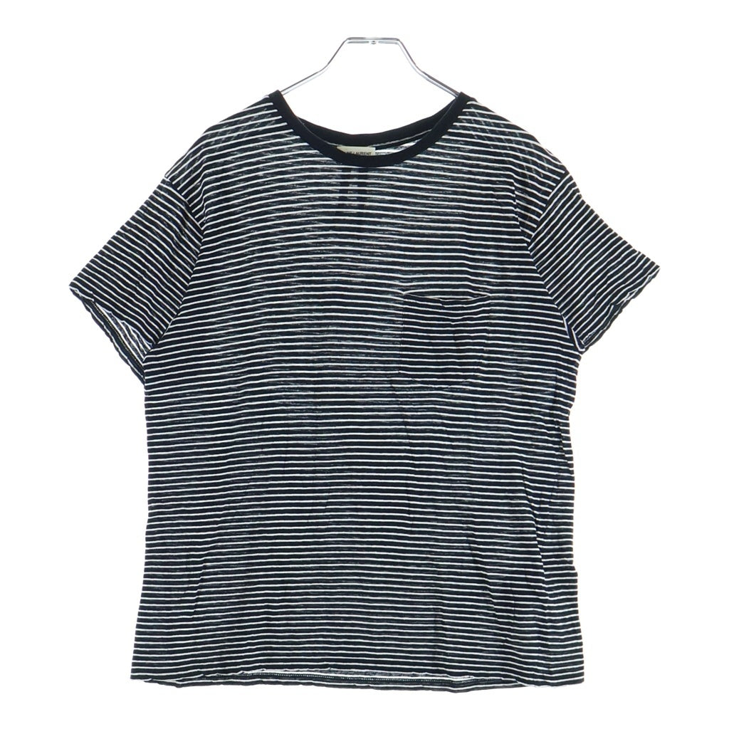 SAINT LAURENT PARIS(サンローランパリ) 13SS エディ期 クルーネック半袖ボーダーTシャツ ブラック/ホワイト 338413 Y2DH1