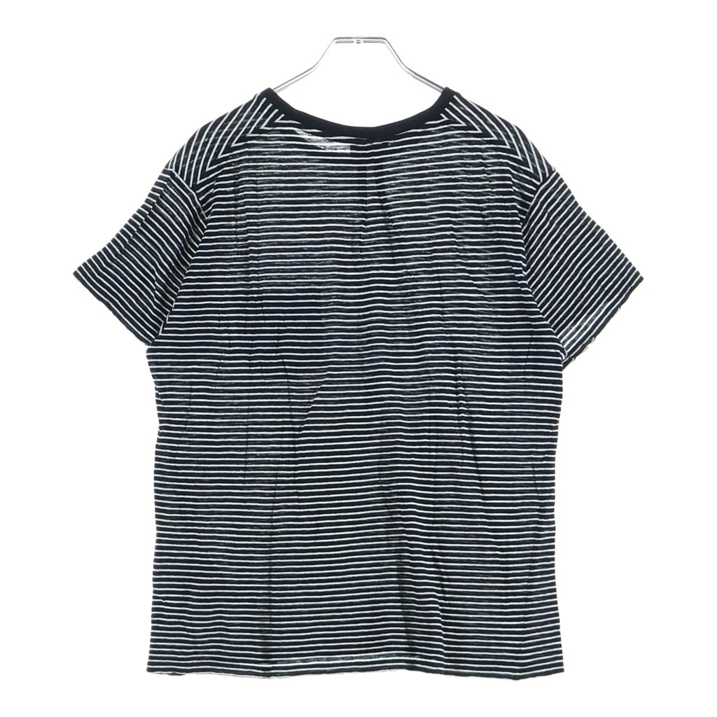 SAINT LAURENT PARIS(サンローランパリ) 13SS エディ期 クルーネック半袖ボーダーTシャツ ブラック/ホワイト 338413 Y2DH1