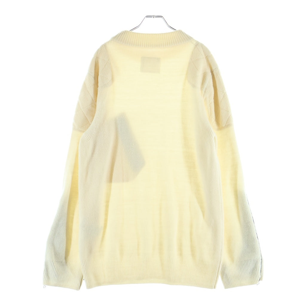 Sacai(サカイ) BIKER ZIP PULLOVER バイカージップ プルオーバーニットセーター ベージュ 20-02405M
