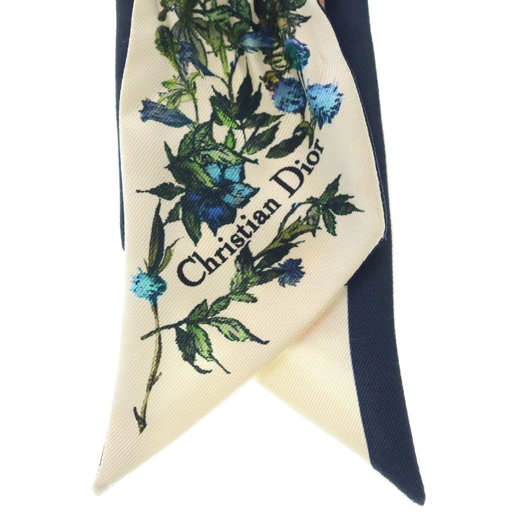 Christian Dior(クリスチャンディオール) ミッツァ フラワー総柄 シルクスカーフ ホワイト 15MIF106I611 レディース