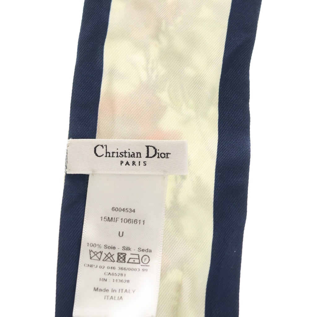 Christian Dior(クリスチャンディオール) ミッツァ フラワー総柄 シルクスカーフ ホワイト 15MIF106I611 レディース