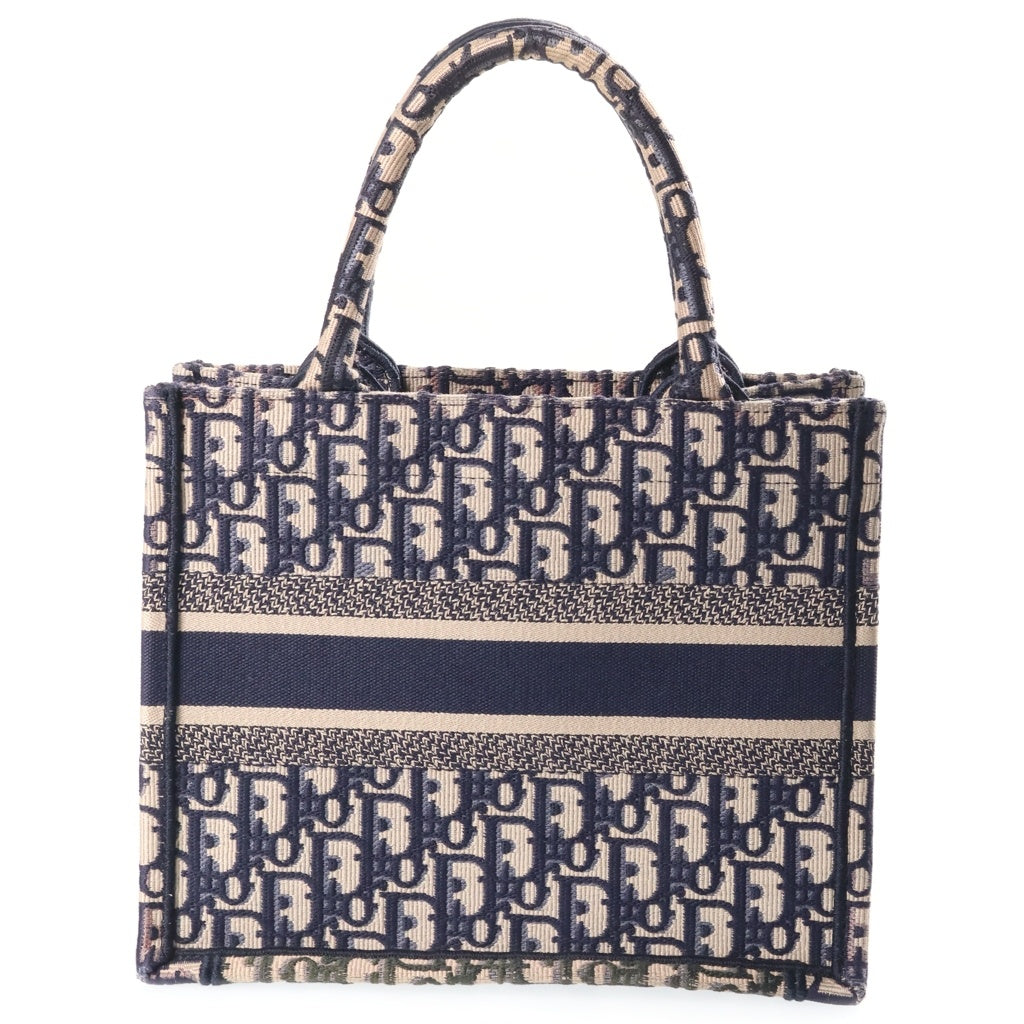 Christian Dior(クリスチャンディオール) BOOK TOTE オブリーク ブックトート スモール キャンバス ハンドバッグ トートバッグ ネイビー レディース M1265ZRIW M828