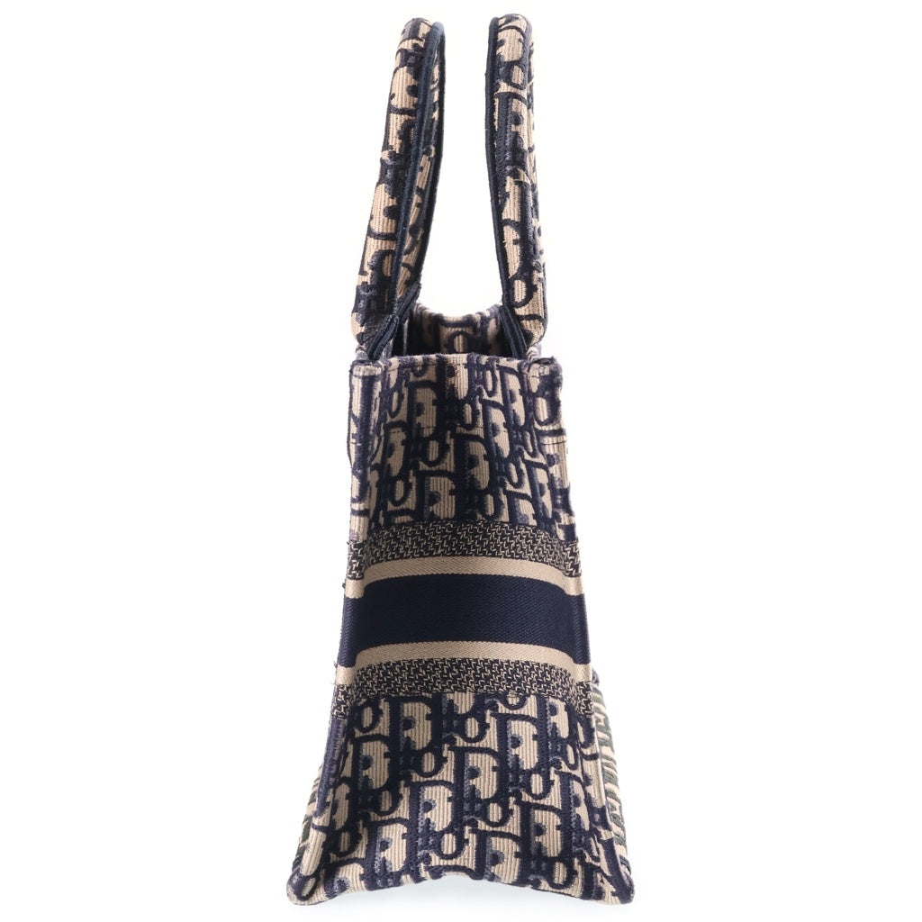 Christian Dior(クリスチャンディオール) BOOK TOTE オブリーク ブックトート スモール キャンバス ハンドバッグ トートバッグ ネイビー レディース M1265ZRIW M828