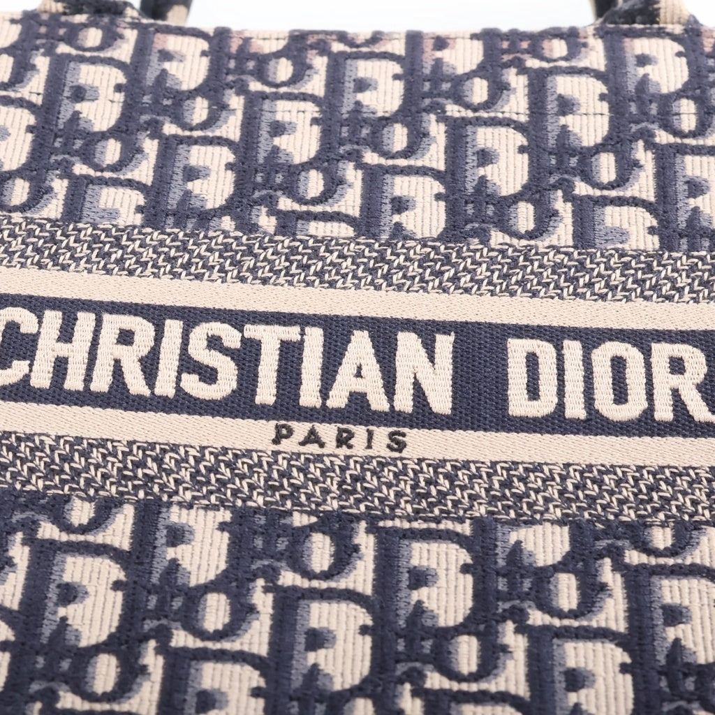 Christian Dior(クリスチャンディオール) BOOK TOTE オブリーク ブックトート スモール キャンバス ハンドバッグ トートバッグ ネイビー レディース M1265ZRIW M828