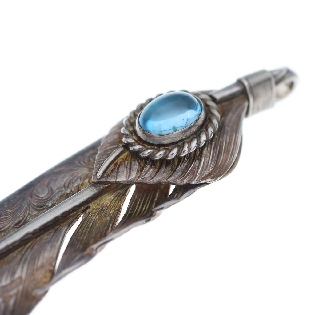 鷲見太郎(ワシミタロウ) ARABESQUE L FLIGHT HEART FEATHER 01 OPAL 6×8 CUP Lアラベスクフライトフェザー フライトハート オパールペンダントトップ シルバー W-1AFFL01-C07