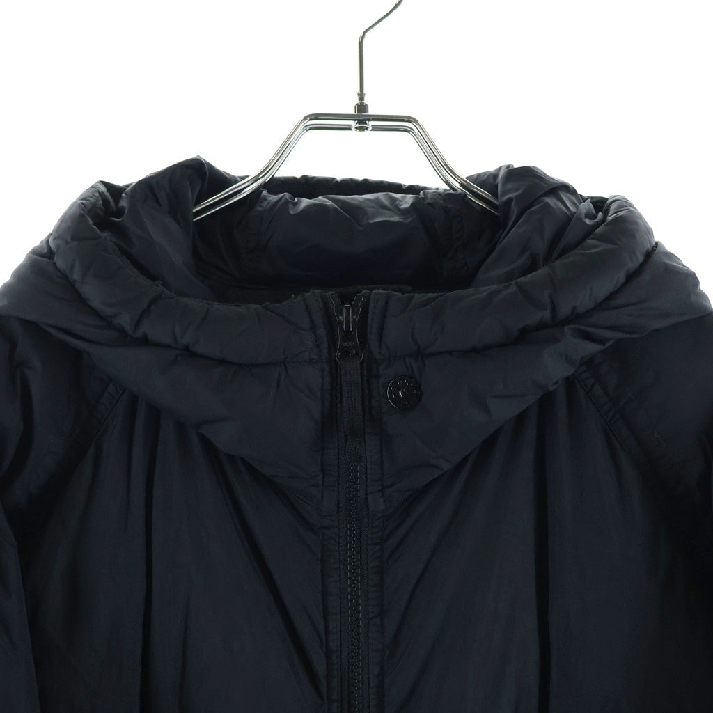 STONE ISLAND(ストーンアイランド) GARMENT DYED CRINKLE REPS RECYCLED NYLON DOWN ガーメントダイナイロンレップスフーデッドダウンジャケット ブラック 791540723