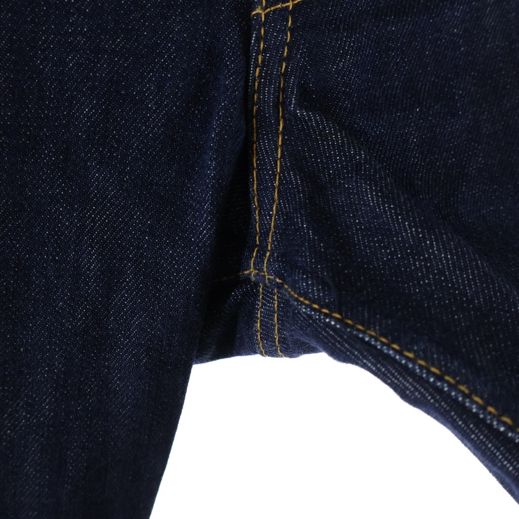 COMME des GARCONS JUNYA WATANABE MAN(コムデギャルソンジュンヤワタナベマン) × Levi's レザー切り替え デニムパンツ フレアパンツ インディゴ/ブラウン WC-O203