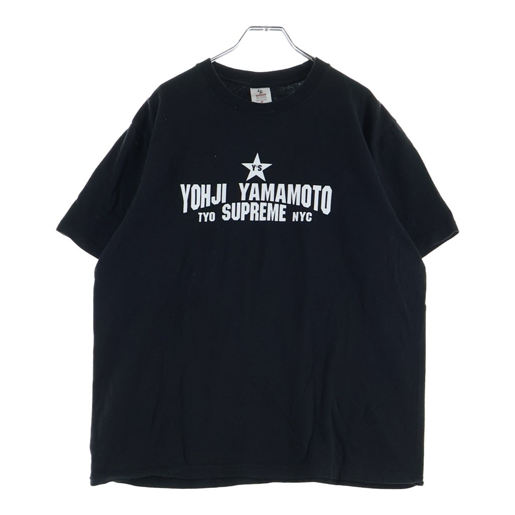 SUPREME(シュプリーム) 25AW ×Y's By Yohji Yamamoto Star Tee ヨウジヤマモト ロゴプリントコットン半袖Tシャツカットソー ブラック