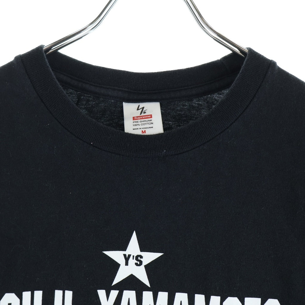 SUPREME(シュプリーム) 25AW ×Y's By Yohji Yamamoto Star Tee ヨウジヤマモト ロゴプリントコットン半袖Tシャツカットソー ブラック