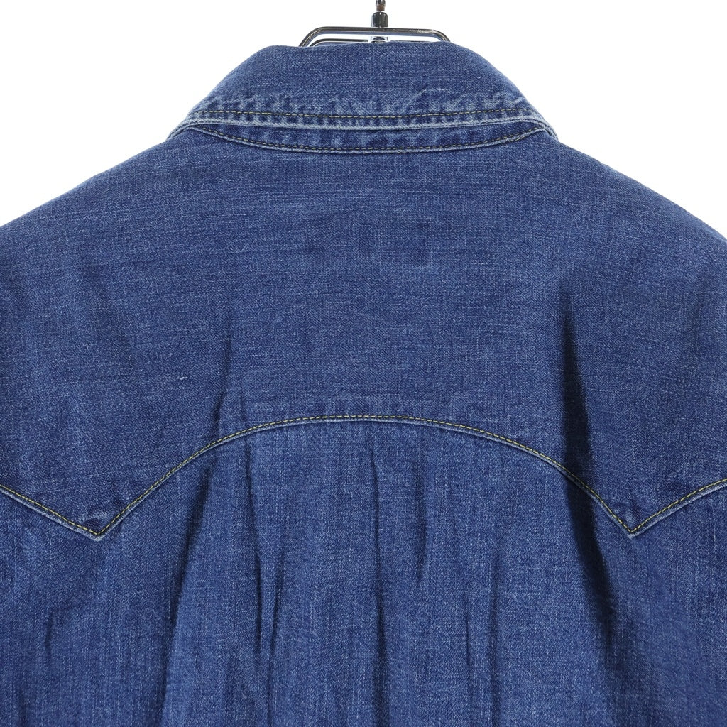 MASSES(マシス) 26AW DENIM SHIRT H.WASH ヴィンテージウォッシュ 長袖デニムウェスタンシャツ インディゴ 26A-DENIM-SHIRT-HW