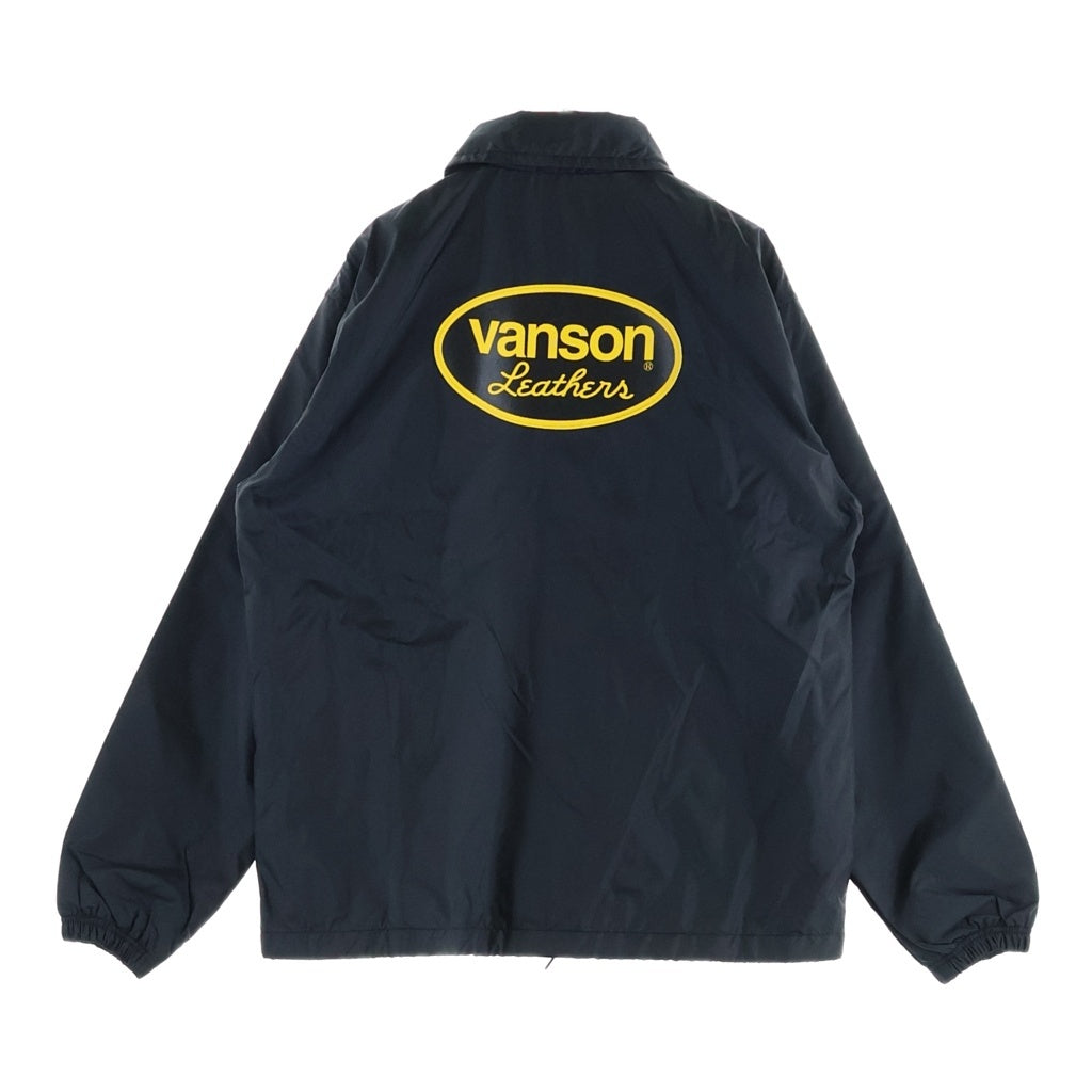 MASSES(マシス) ×VANSON NYLON JKT バンソンロゴパッチ ナイロンコーチジャケット ブラック