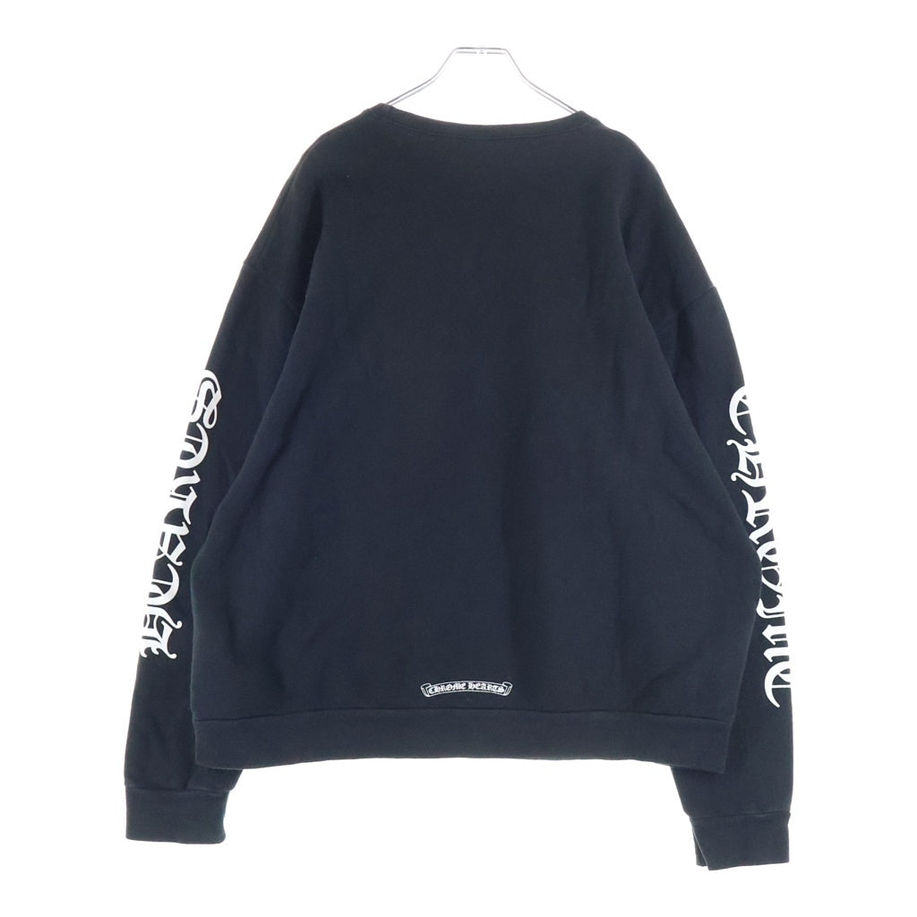 CHROME HEARTS(クロムハーツ) NECK LOGO CREWNECK SWEATSHIRT ネックロゴクルーネックスウェットトレーナー ブラック