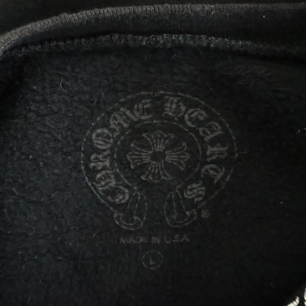 CHROME HEARTS(クロムハーツ) NECK LOGO CREWNECK SWEATSHIRT ネックロゴクルーネックスウェットトレーナー ブラック