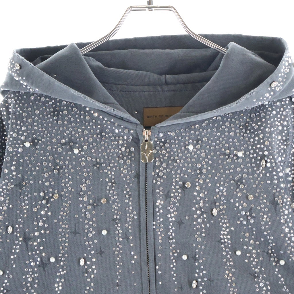 BIRTH OF ROYAL CHILD(バースオブロイヤルチャイルド) DIAMOND HOODIE ライトストーン ジップアップ フーディー
