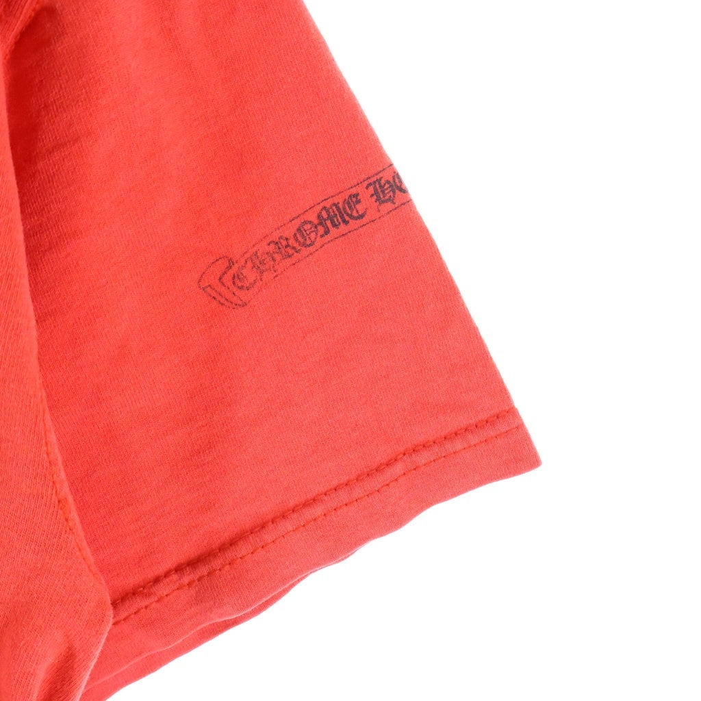 CHROME HEARTS(クロムハーツ) OLD NECK LOGO DAGGER S/S TEE オールド ネックロゴ ダガープリントクルーネック半袖カットソーTシャツ レッド
