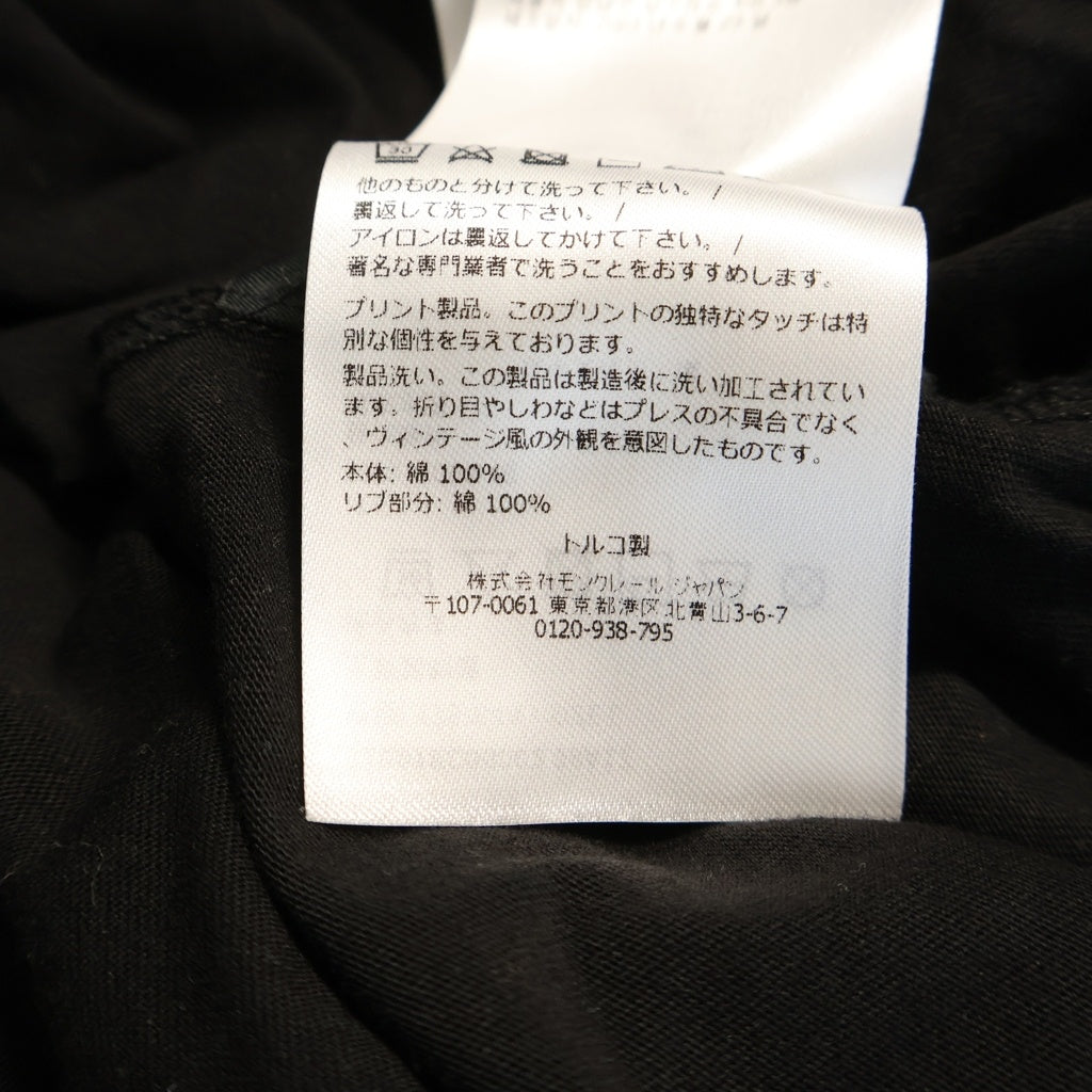 MONCLER(モンクレール) 24SS LOGO COTTON S/S TEE 水性ロゴプリント クルーネック半袖カットソーTシャツ ブラック J10918C00002 89A17
