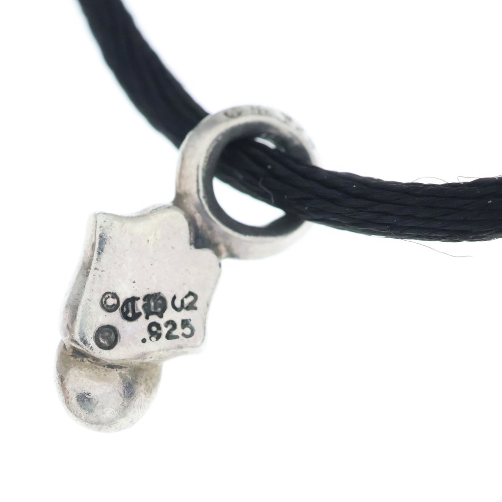 CHROME HEARTS(クロムハーツ) KZ ケーゼット1ダイヤリップアンドタン ブレスレッド ブラック/シルバー