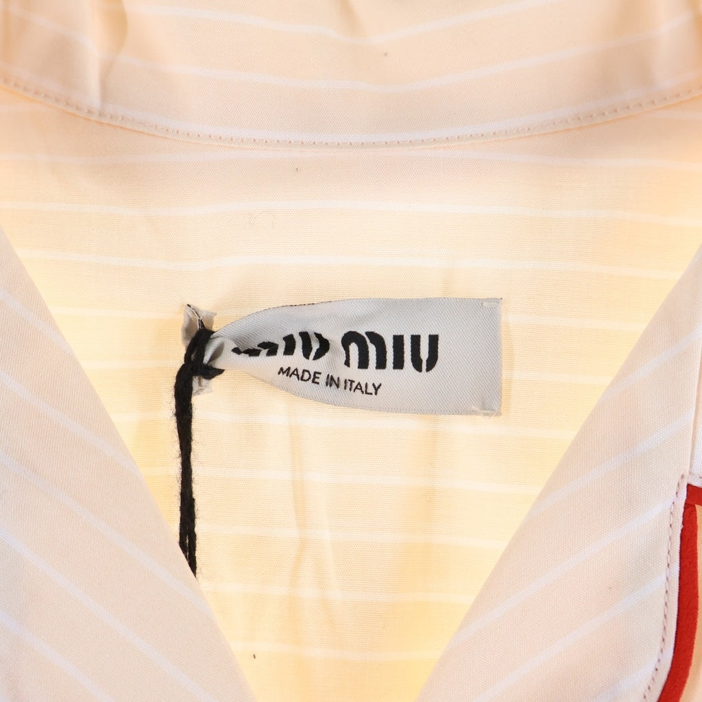 miumiu(ミュウミュウ) 24SS クロップドパジャマシャツ ピンク レディース MK1815 S000 14A6