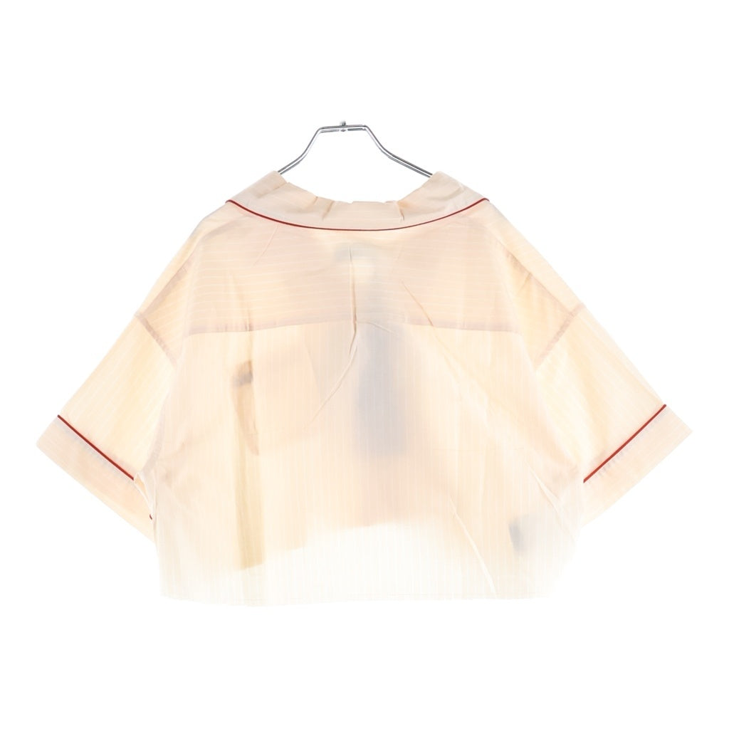 miumiu(ミュウミュウ) 24SS クロップドパジャマシャツ ピンク レディース MK1815 S000 14A6