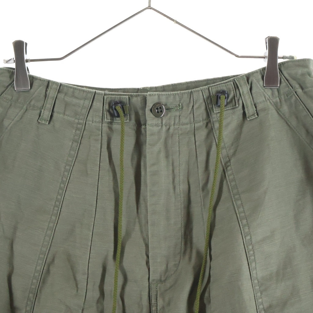 Needles(ニードルス) 24AW H.D PANTS FATIGUE ファティーグ ドローストリングワークパンツ カーキ PU246