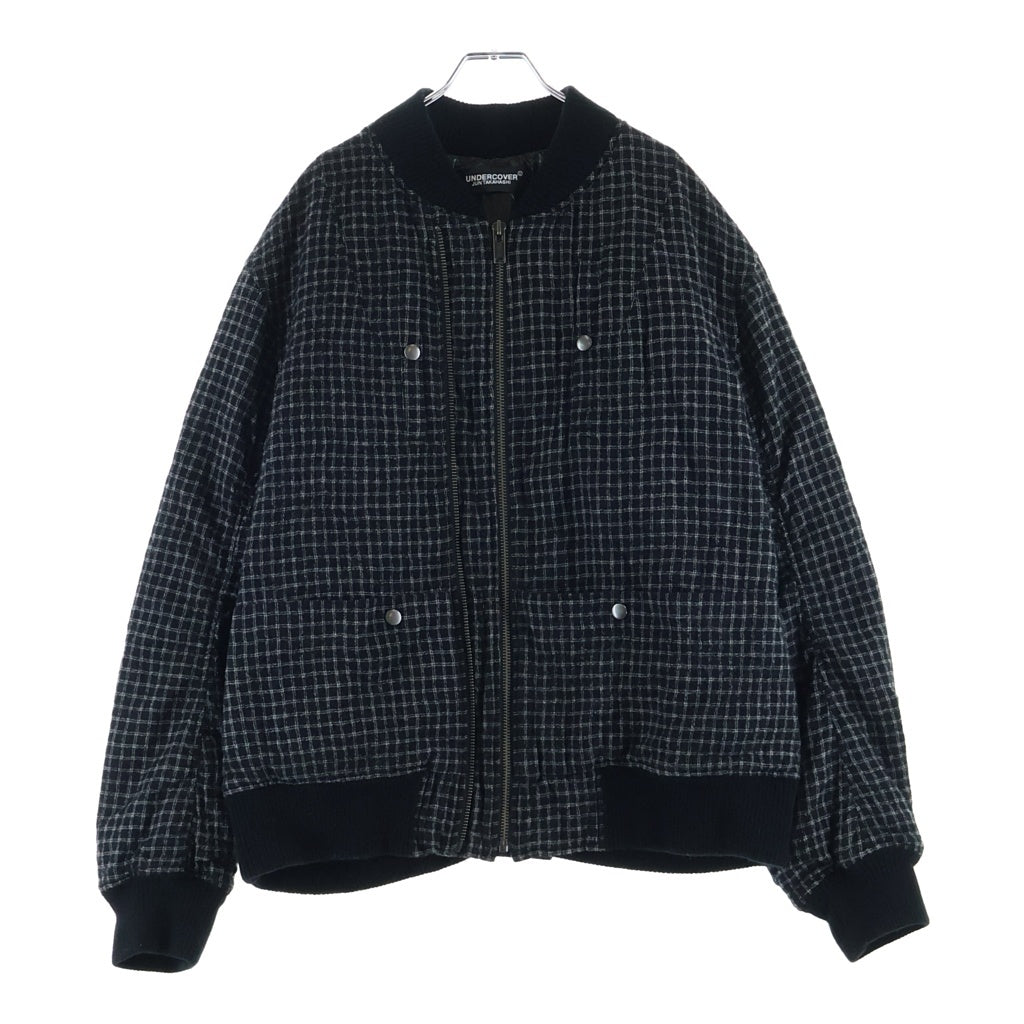 UNDERCOVER(アンダーカバー) 26AW ナイロン混ウールガーゼボンバージャケット MA1 ブラック/ホワイト UC2F4208