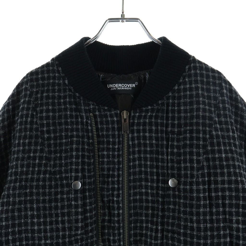 UNDERCOVER(アンダーカバー) 26AW ナイロン混ウールガーゼボンバージャケット MA1 ブラック/ホワイト UC2F4208