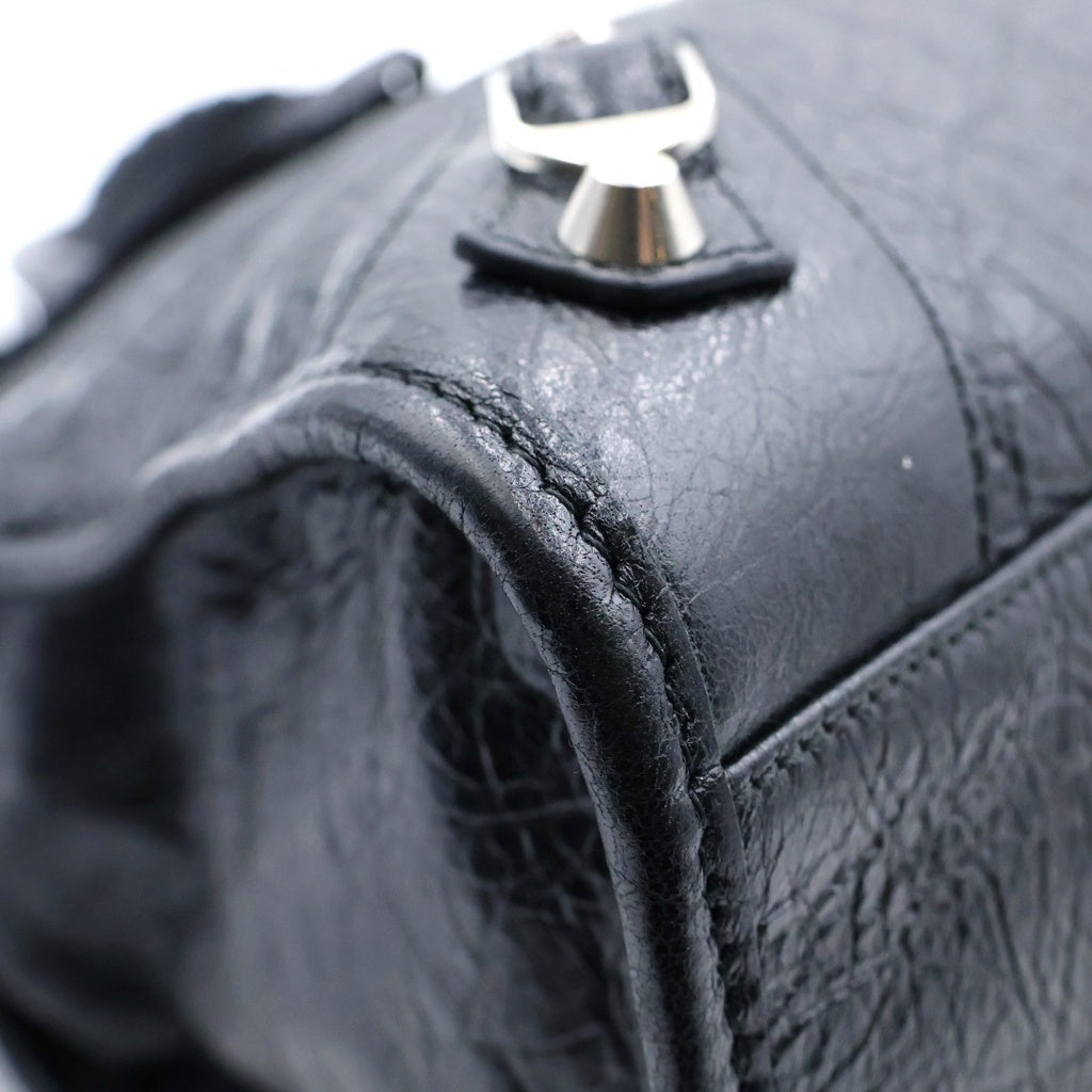 BALENCIAGA(バレンシアガ) Le City Medium ル・シティ ミディアム 2way ハンドバッグ ブラック レザー 823058 レディース