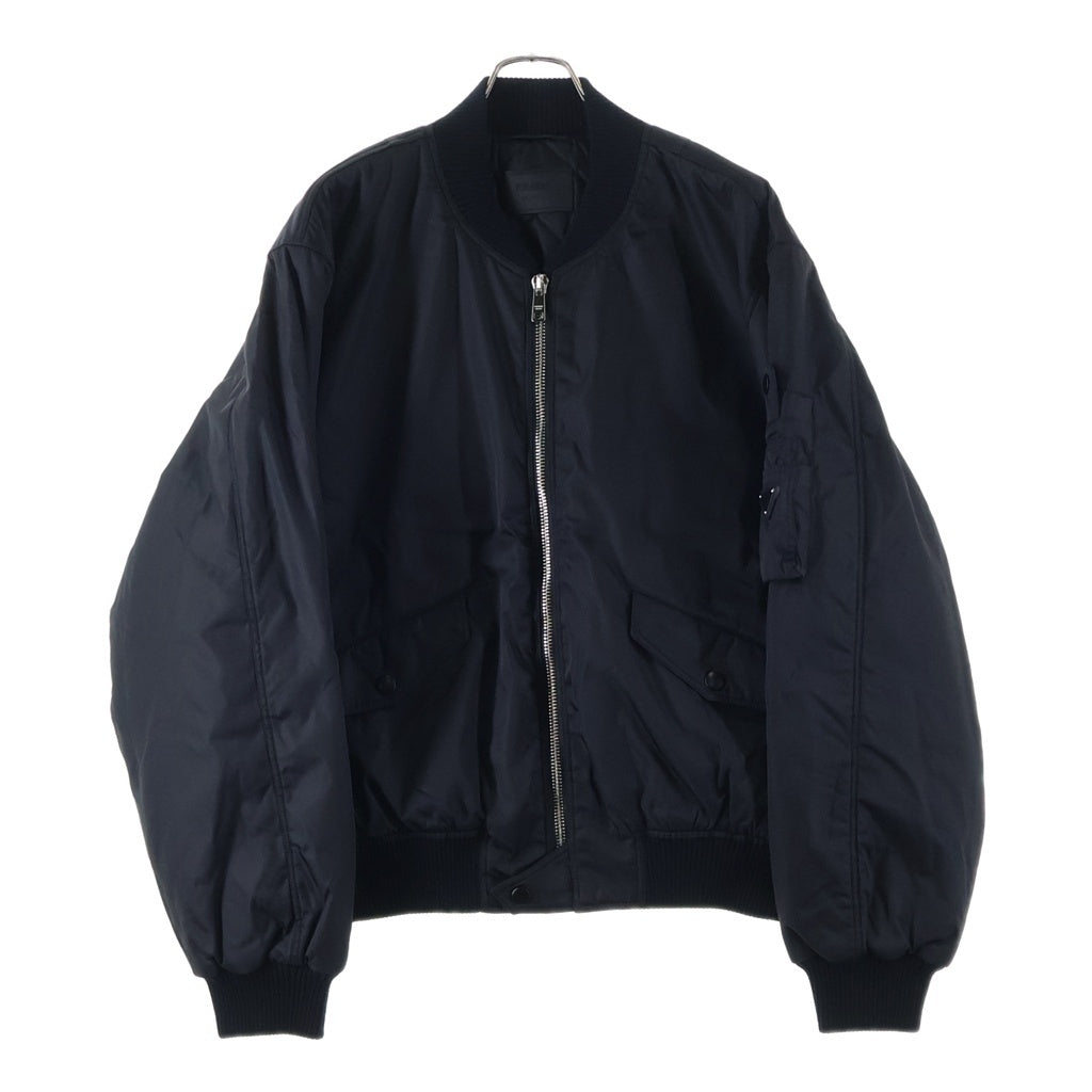 PRADA(プラダ) Re-Nylon リナイロン 三角ロゴプレート ナイロンジップアップボンバージャケット ブラック SGC824 S000 1WQ8