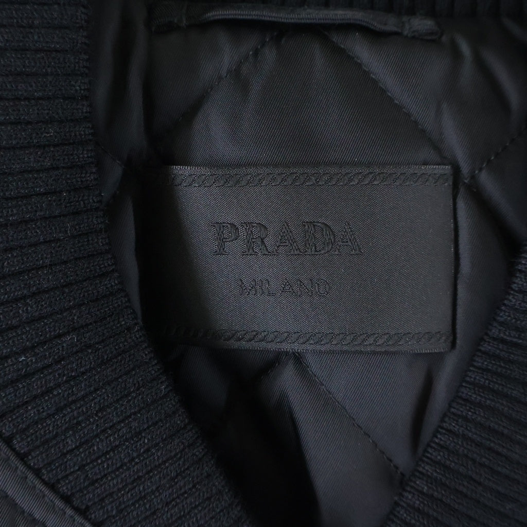 PRADA(プラダ) Re-Nylon リナイロン 三角ロゴプレート ナイロンジップアップボンバージャケット ブラック SGC824 S000 1WQ8