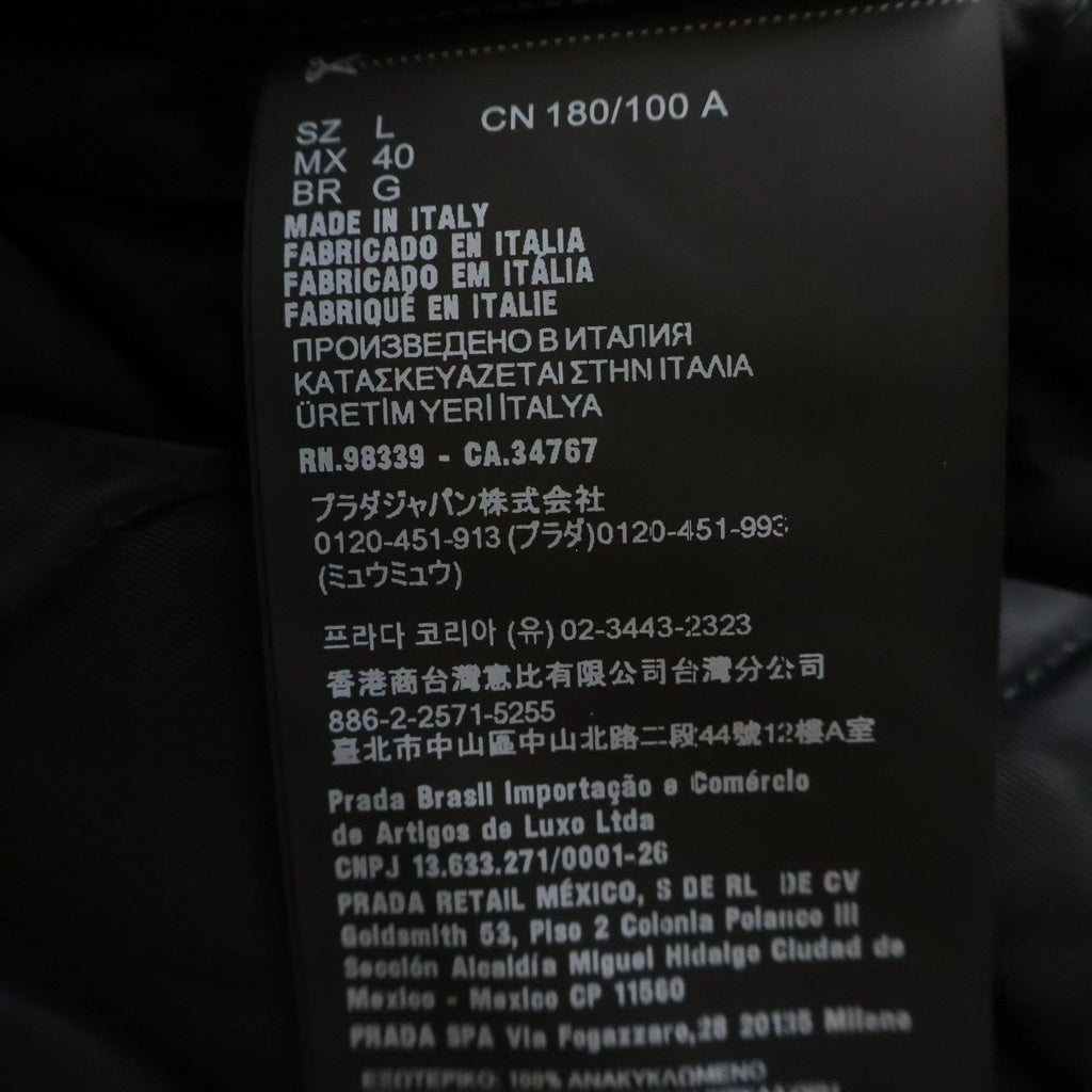 PRADA(プラダ) Re-Nylon リナイロン 三角ロゴプレート ナイロンジップアップボンバージャケット ブラック SGC824 S000 1WQ8
