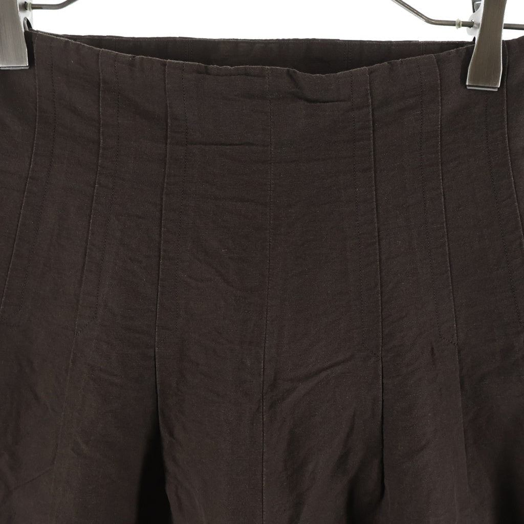 AURALEE(オーラリー) 23SS HIGH DENSITY FINX LINEN WEATHER PANTS リネンウェザーパンツ レディース ブラウン A23SP06LW