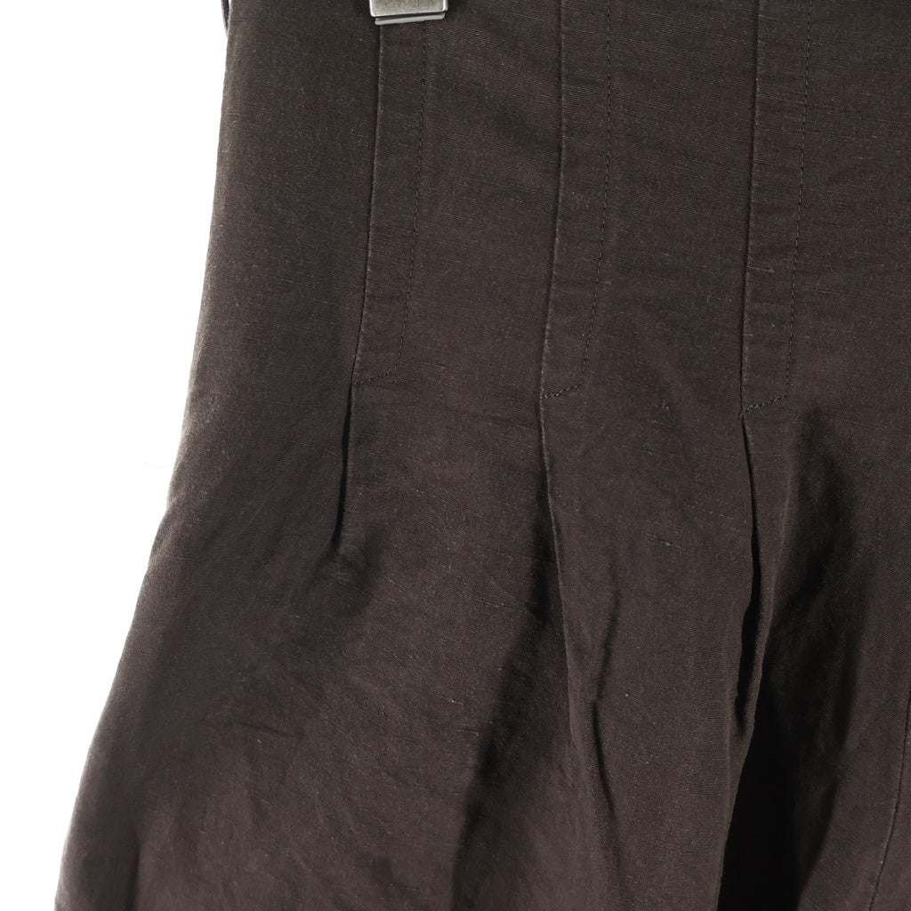AURALEE(オーラリー) 23SS HIGH DENSITY FINX LINEN WEATHER PANTS リネンウェザーパンツ レディース ブラウン A23SP06LW