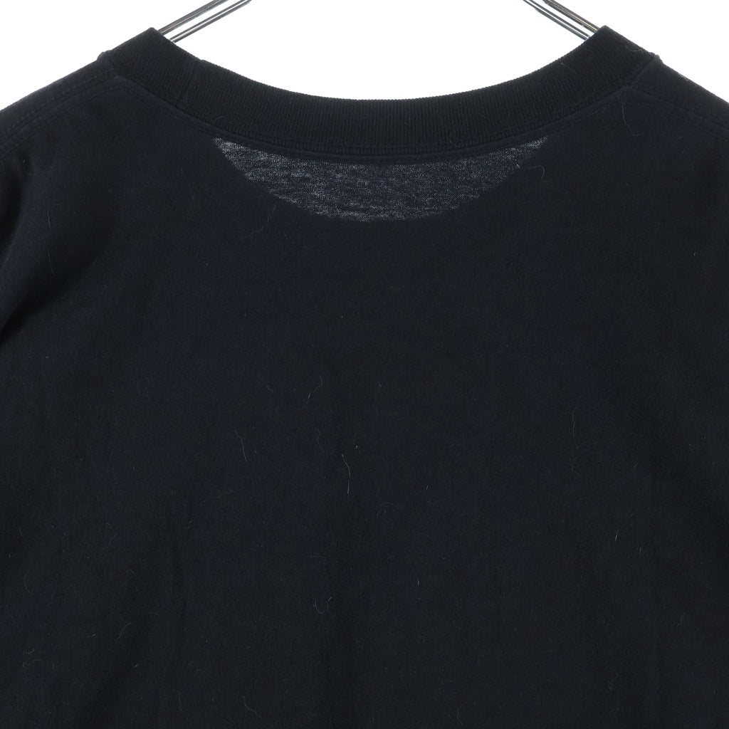NEIGHBORHOOD(ネイバーフッド) ×YOHJI YAMAMOTO POUR HOMME TEE ヨウジヤマモト プルームオム フロントロゴプリント クルーネック半袖カットソーTシャツ ブラック HP-T89-996