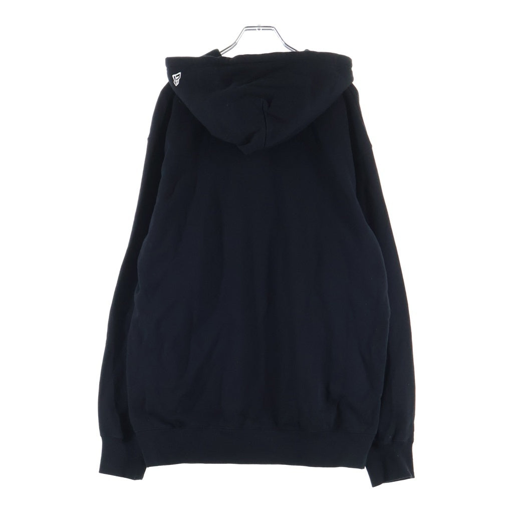 Yohji Yamamoto POUR HOMME(ヨウジヤマモト プールオム) 21AW ×NEW ERA DRAWING PRINT SWEAT PULLOVER HOODIE ニューエラ ドローイングプリント プルオーバースウェットパーカー ブラック HX-T85-985