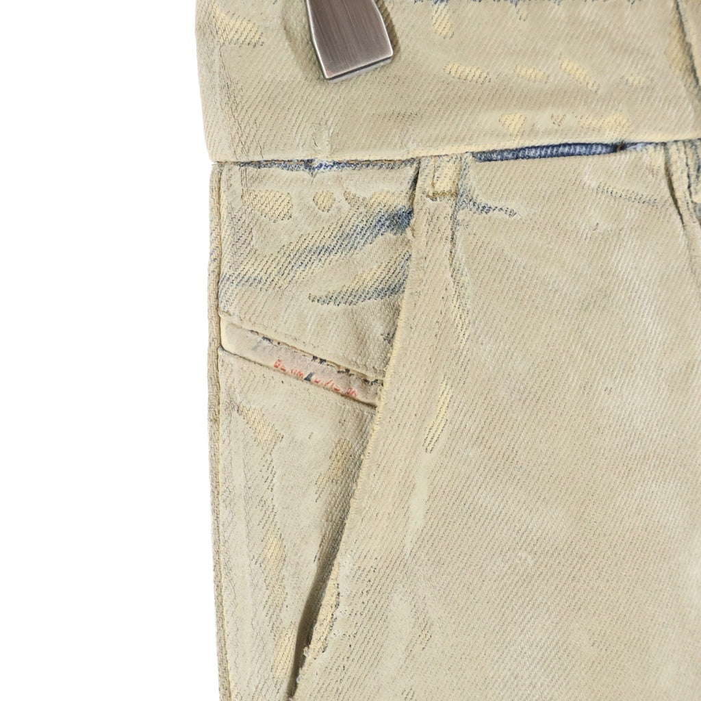 DIESEL(ディーゼル) D-CHINO-WORK センタープレス コーティングデニムパンツ ベージュ