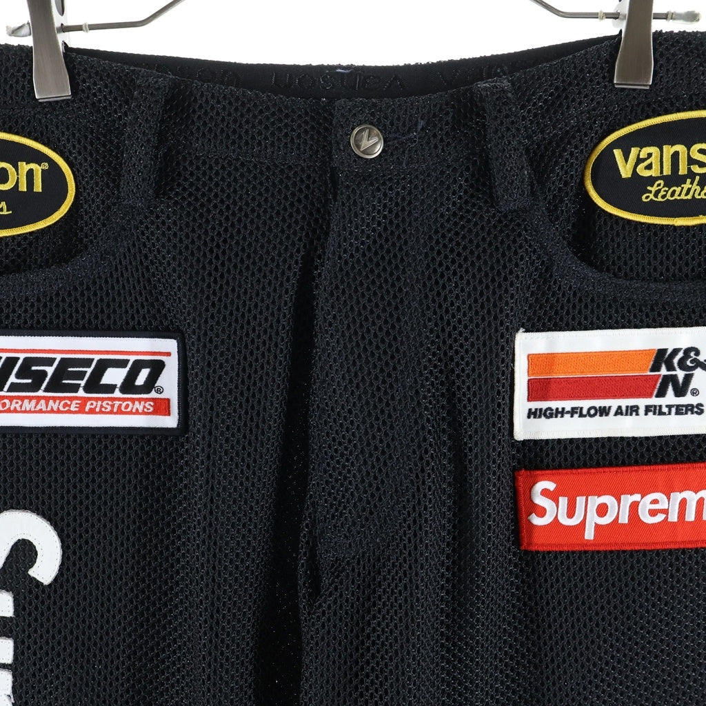 SUPREME(シュプリーム) 22SS ×Vanson Leathers Cordura Mesh Short バンソン レザーズ ロゴパッチメッシュショーツ ブラック