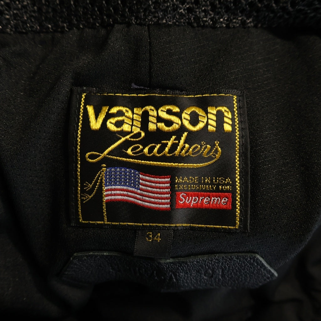 SUPREME(シュプリーム) 22SS ×Vanson Leathers Cordura Mesh Short バンソン レザーズ ロゴパッチメッシュショーツ ブラック