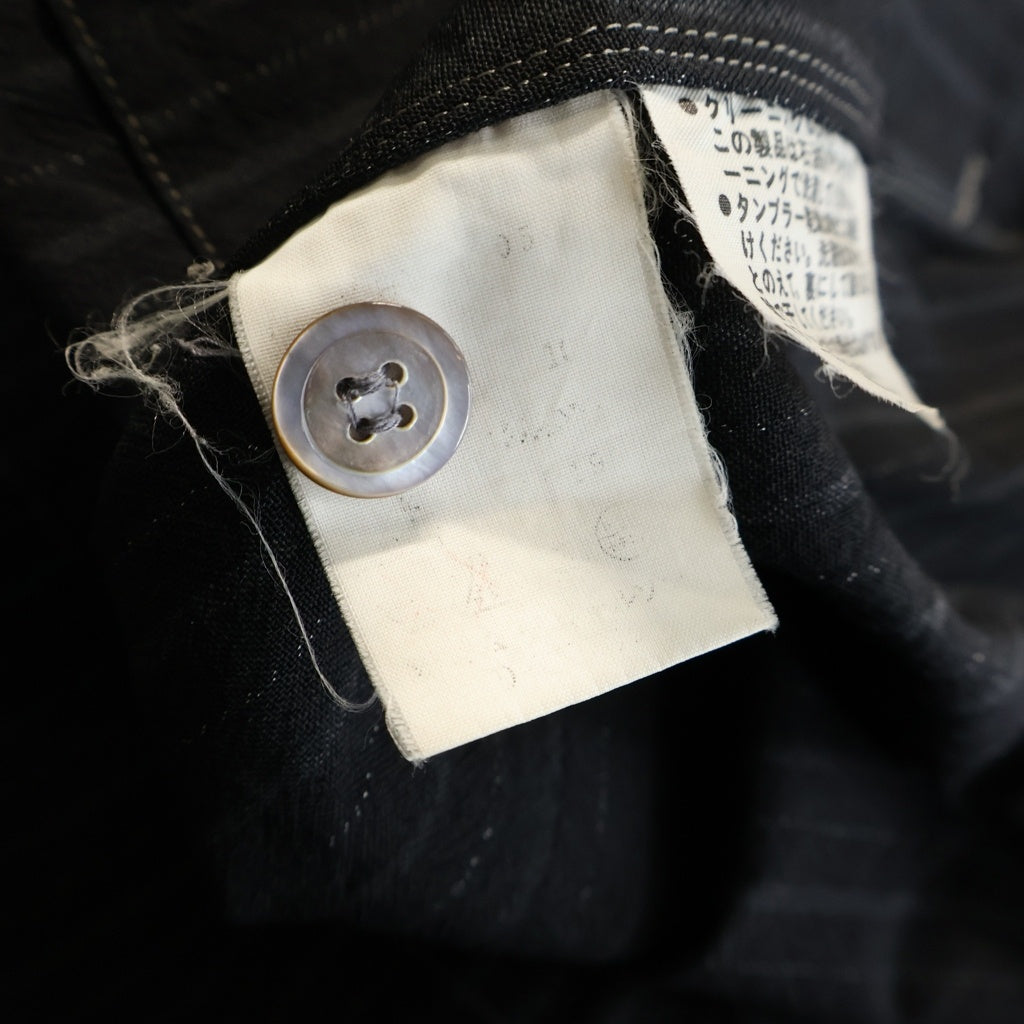 COMME des GARCONS HOMME(コムデギャルソンオム) 90S~00S 銀タグ田中オム リネンジップアップジャケット ブラック