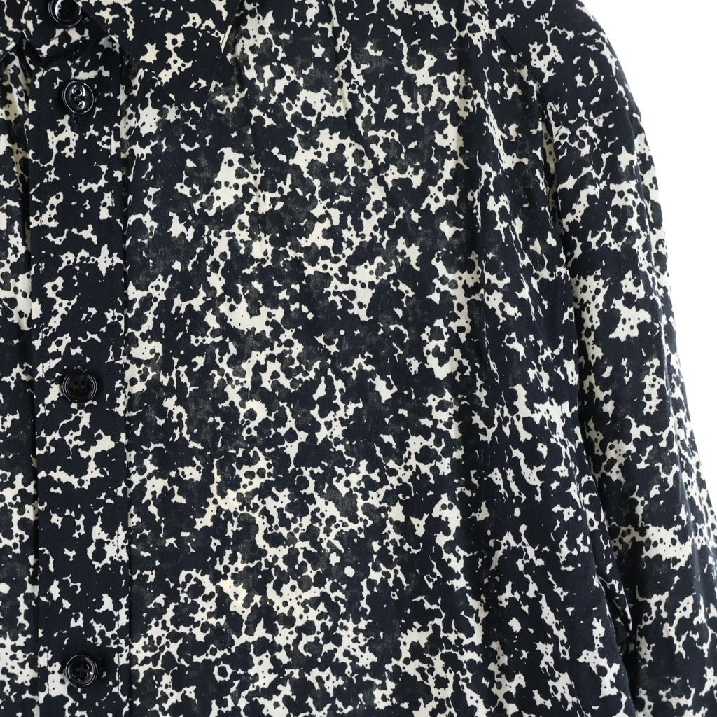 CELINE(セリーヌ) 19AW スプラッター マーブルプリントクラシック長袖シャツ ブラック/ホワイト 2C028371F