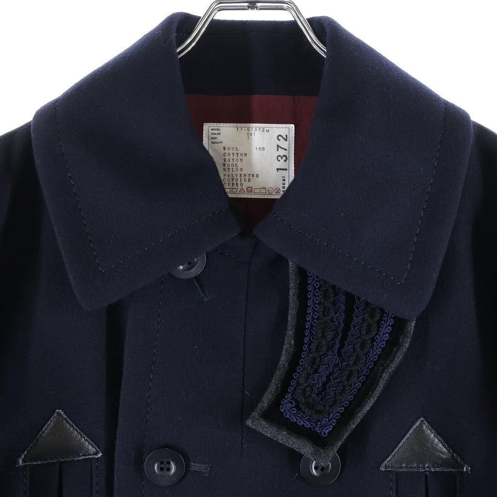 Sacai(サカイ) 17AW ウールPコート ブラック 17-01372M