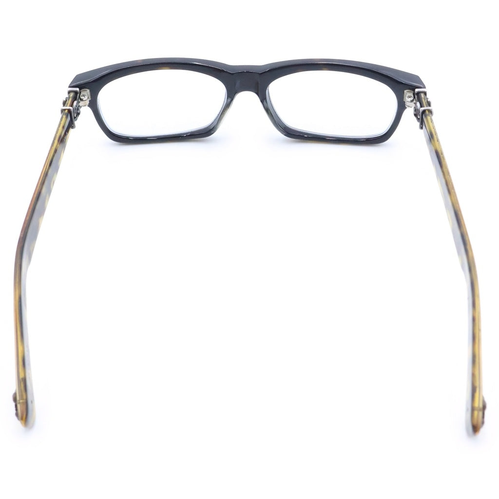 CHROME HEARTS(クロムハーツ) SPLAT-A BSフレアテンプル アイウェア サングラス メガネ ブラック/ブラウン 度入り