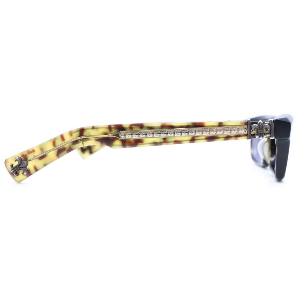 CHROME HEARTS(クロムハーツ) SPLAT-A BSフレアテンプル アイウェア サングラス メガネ ブラック/ブラウン 度入り